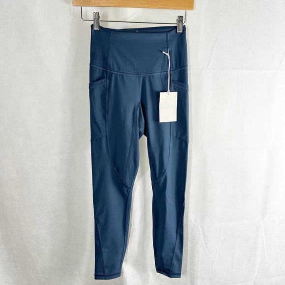 Everlane Perform High Rise Navy Blue with Pockets Legging Size XS - Picture 4 of 9